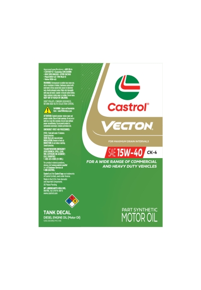 Vecton 15W-40 CK-4 Tank Decal