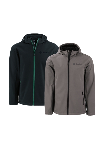 Castrol&reg; Tempo Recycled Stretch Softshell Men&rsquo;s Hooded Jacket
