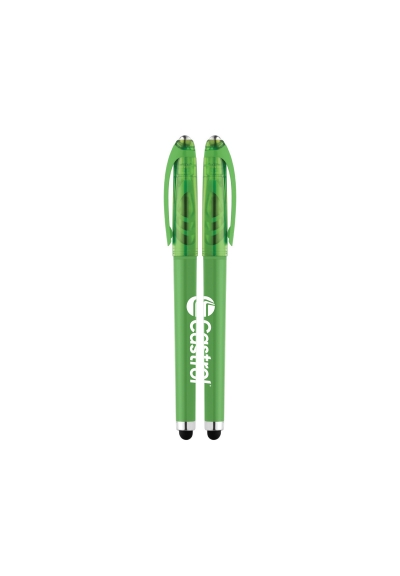Prism Recycled Plastic Fidget Ball Stylus Gel Pen