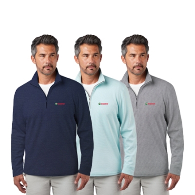 Men's Quarter Zip Cotton Fleece Pullover