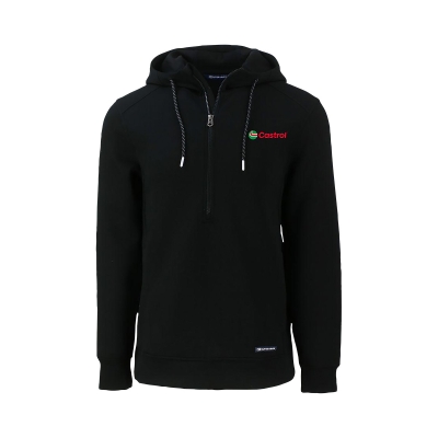 Men's Eco Half Zip Recycled Pullover Hood