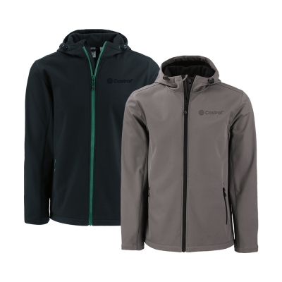 Castrol® Tempo Recycled Stretch Softshell Men’s Hooded Jacket