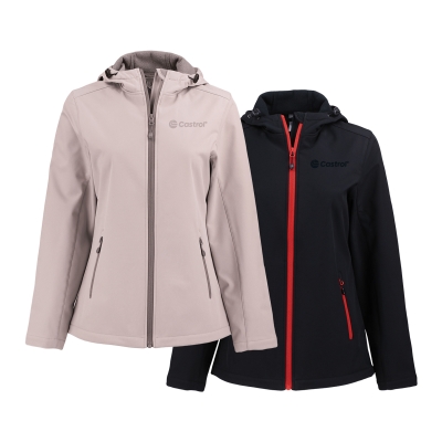 Castrol® Tempo Recycled Stretch Softshell Women’s Hooded Jacket