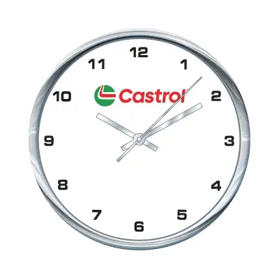 Castrol® 12"  Chrome Wall Clock