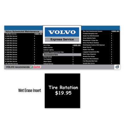 Volvo Magnetic Menu Board