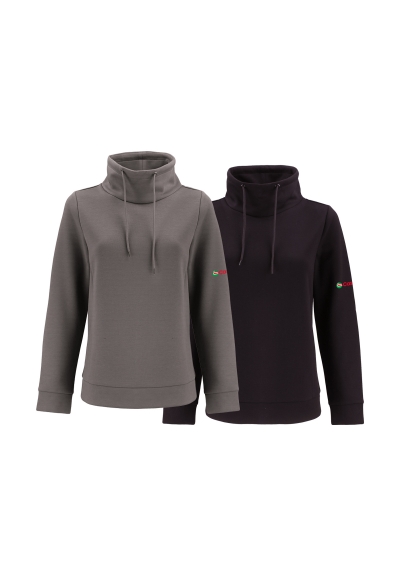 Haven Recycled Womens High Collar Pullover Sweatshirt